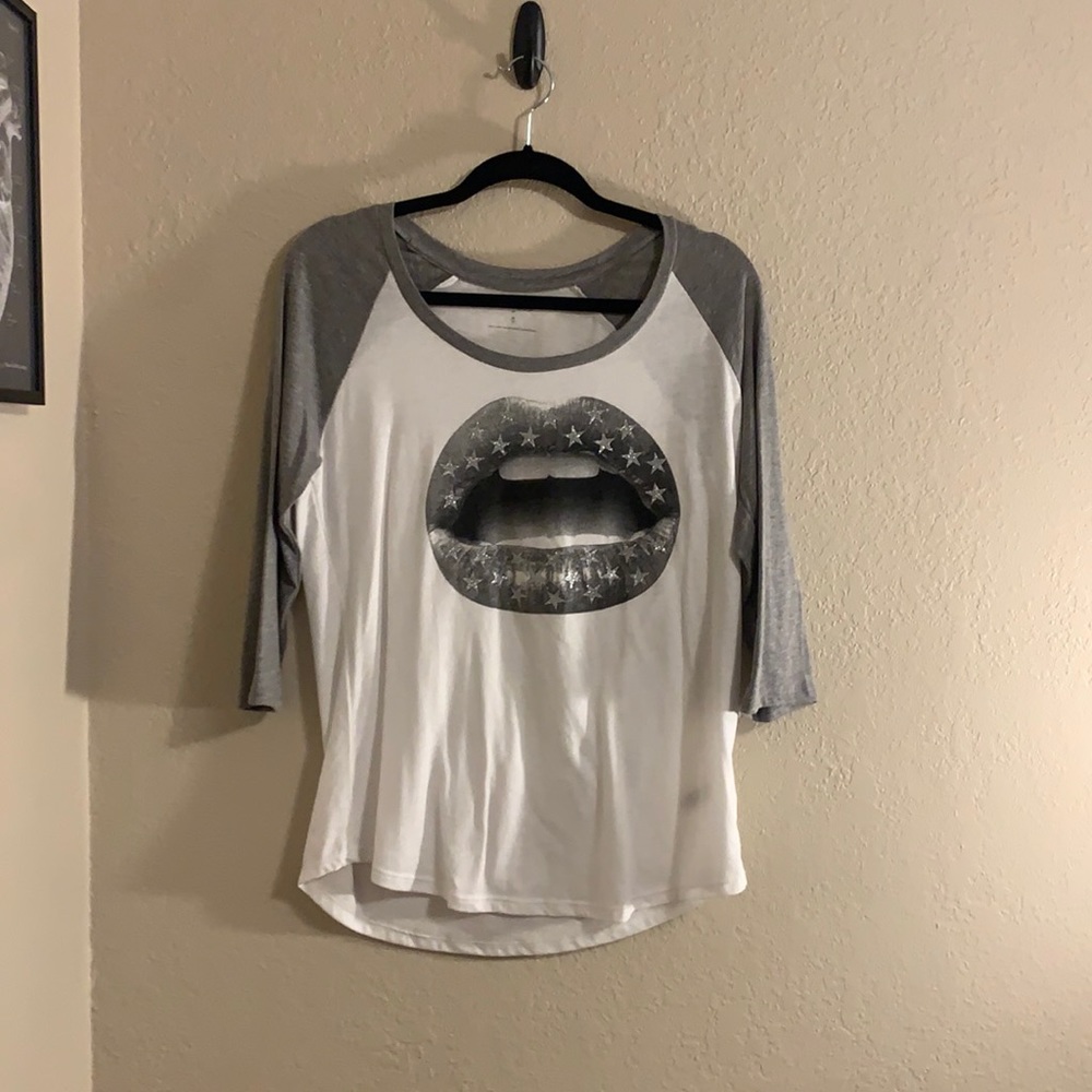 Express cotton 3/4 sleeve t shirt
